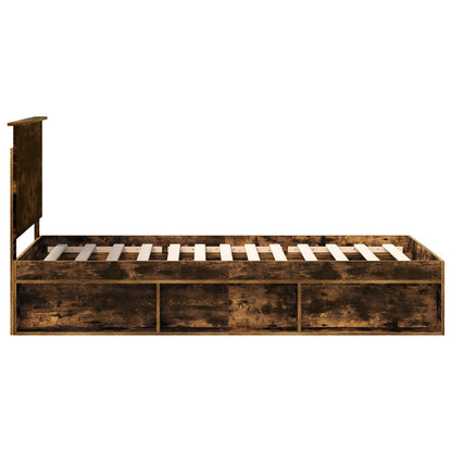 Struttura del letto Rovere fumé 90 x 200 cm Pino massello | homemem39