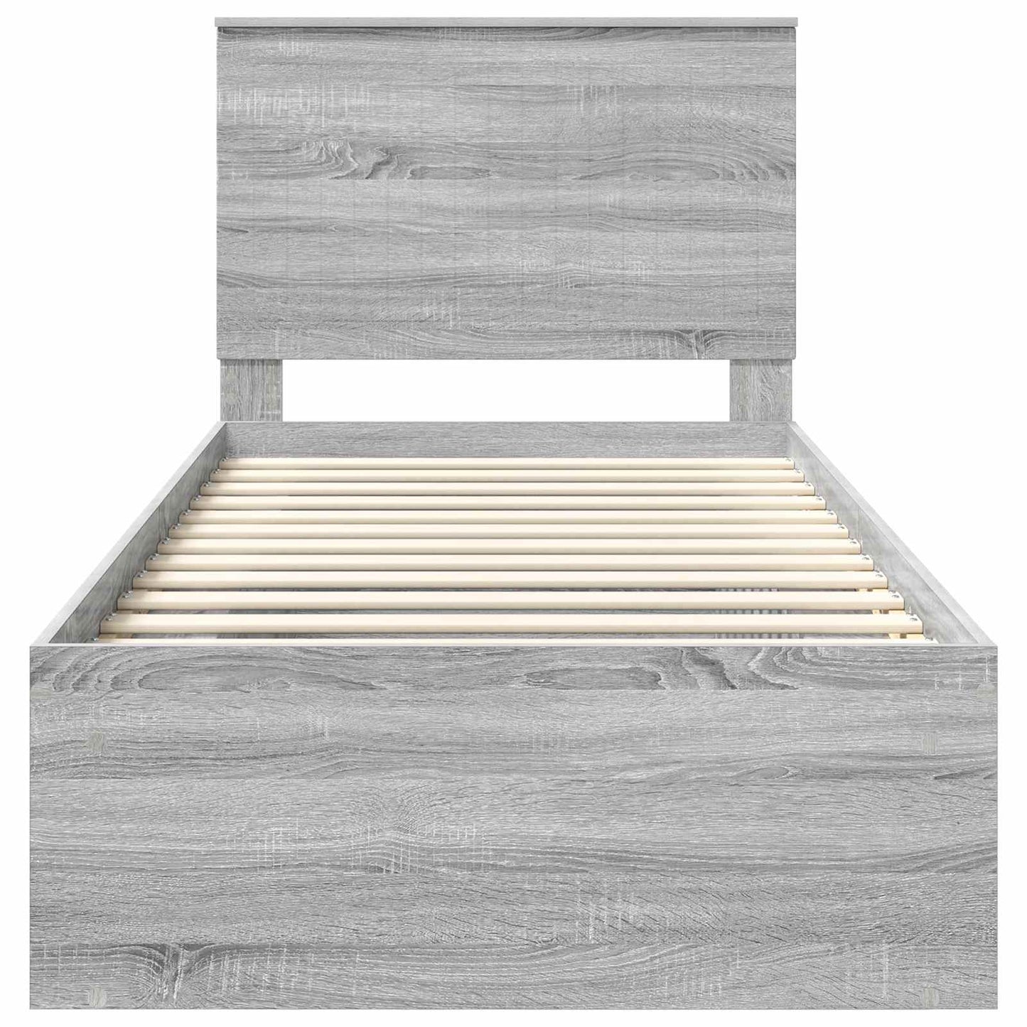Struttura del letto Grigio Sonoma 90 x 190 cm Pino massello | homemem39