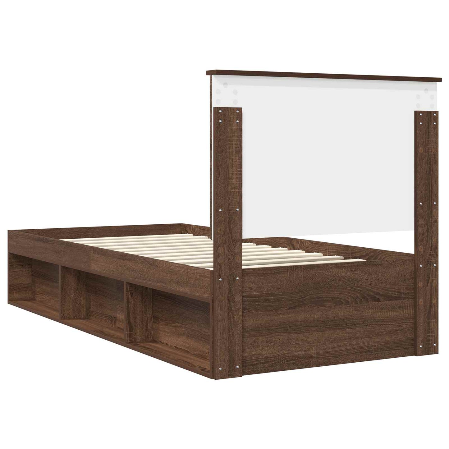 Struttura del letto Rovere Marrone 90 x 200 cm Pino massello | homemem39