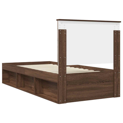 Struttura del letto Rovere Marrone 90 x 200 cm Pino massello | homemem39