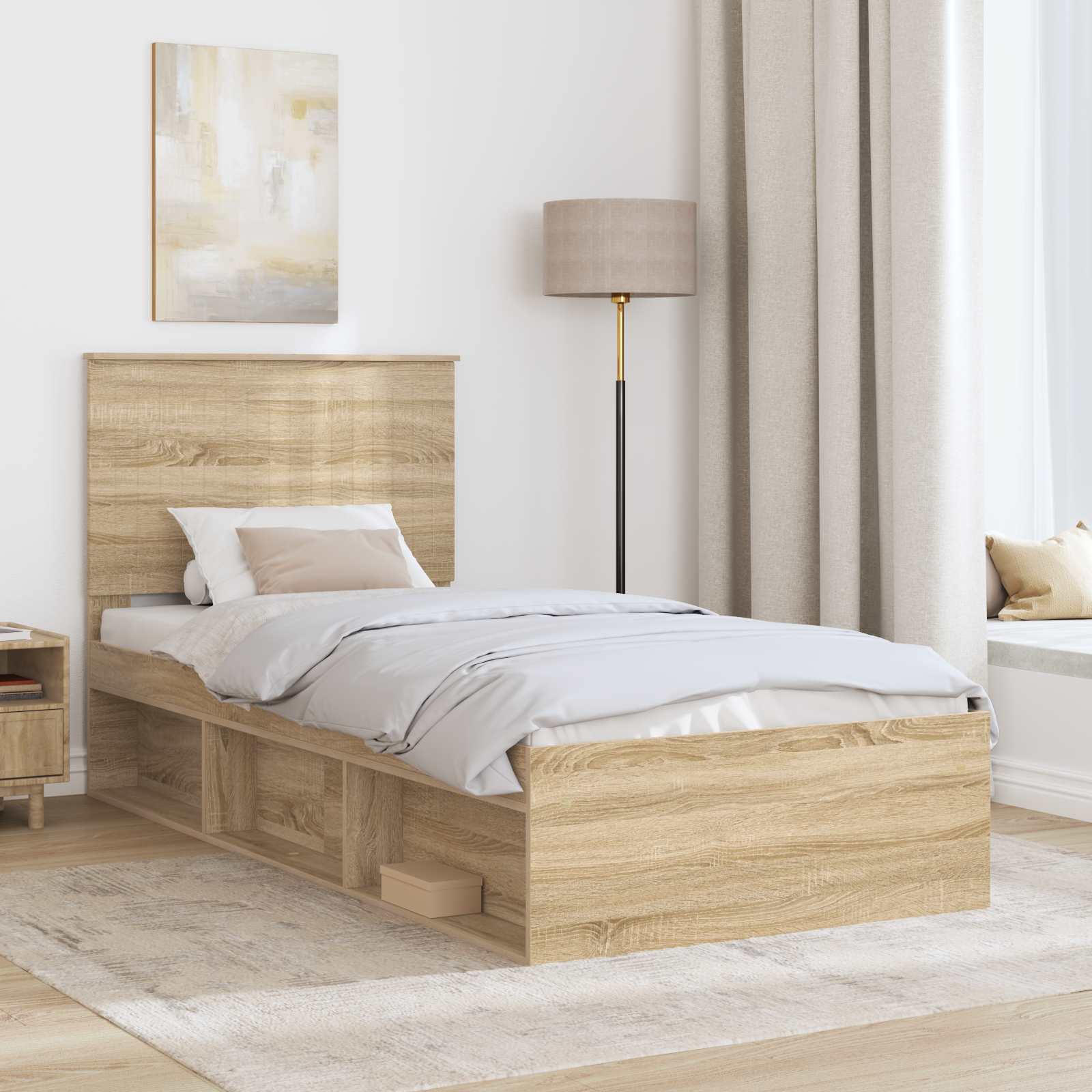Struttura del letto Sonoma 90 x 190 cm Pino massello | homemem39