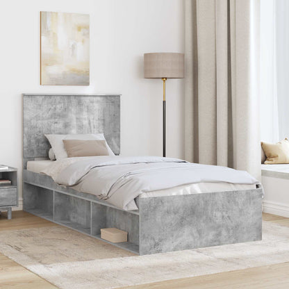 Struttura del letto Grigio Concretè 90 x 190 cm Pino massello | homemem39