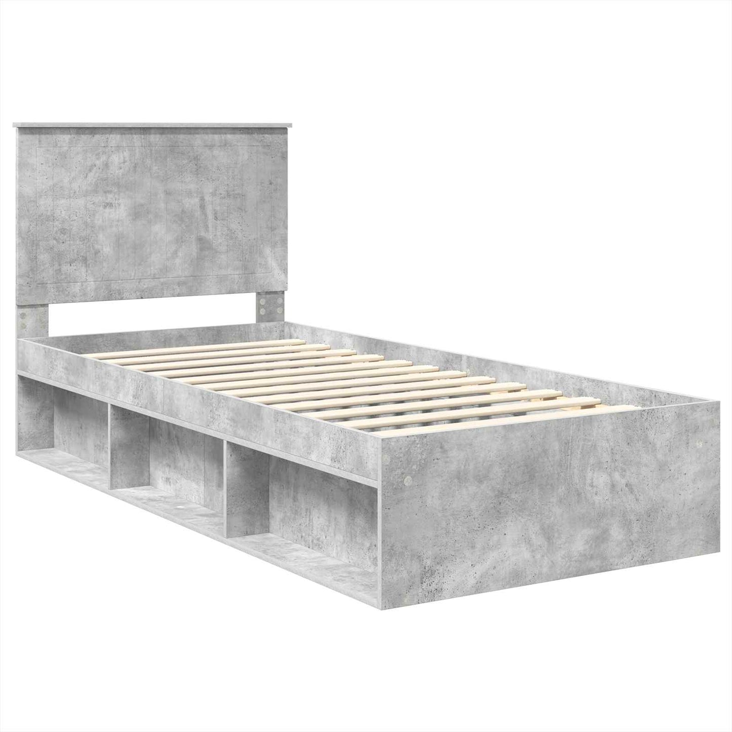 Struttura del letto Grigio Concretè 90 x 190 cm Pino massello | homemem39