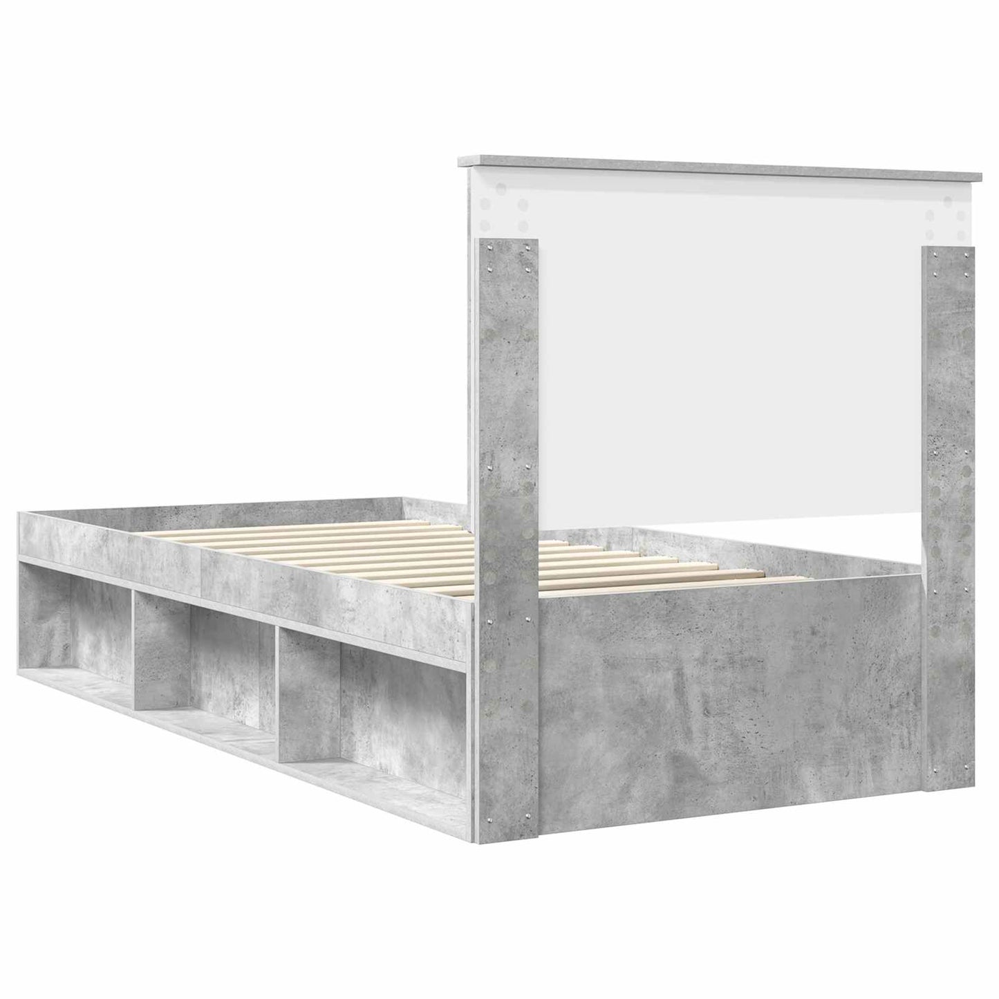 Struttura del letto Grigio Concretè 90 x 190 cm Pino massello | homemem39