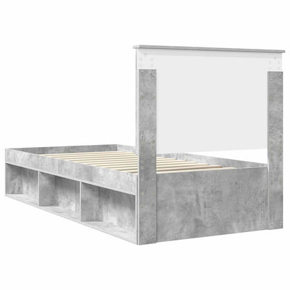 Struttura del letto Grigio Concretè 90 x 190 cm Pino massello | homemem39
