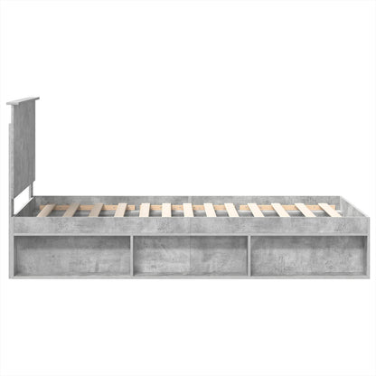 Struttura del letto Grigio Concretè 90 x 190 cm Pino massello | homemem39
