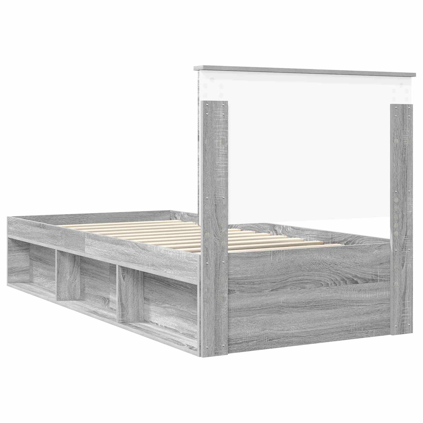 Struttura del letto Grigio Sonoma 90 x 190 cm Pino massello | homemem39