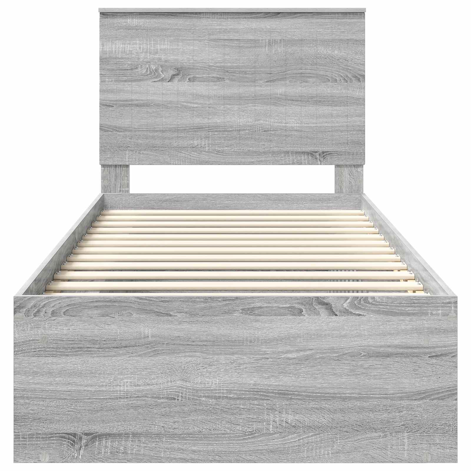 Struttura del letto Grigio Sonoma 90 x 190 cm Pino massello | homemem39
