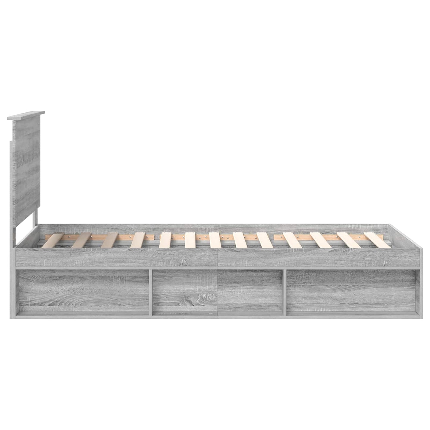 Struttura del letto Grigio Sonoma 90 x 190 cm Pino massello | homemem39