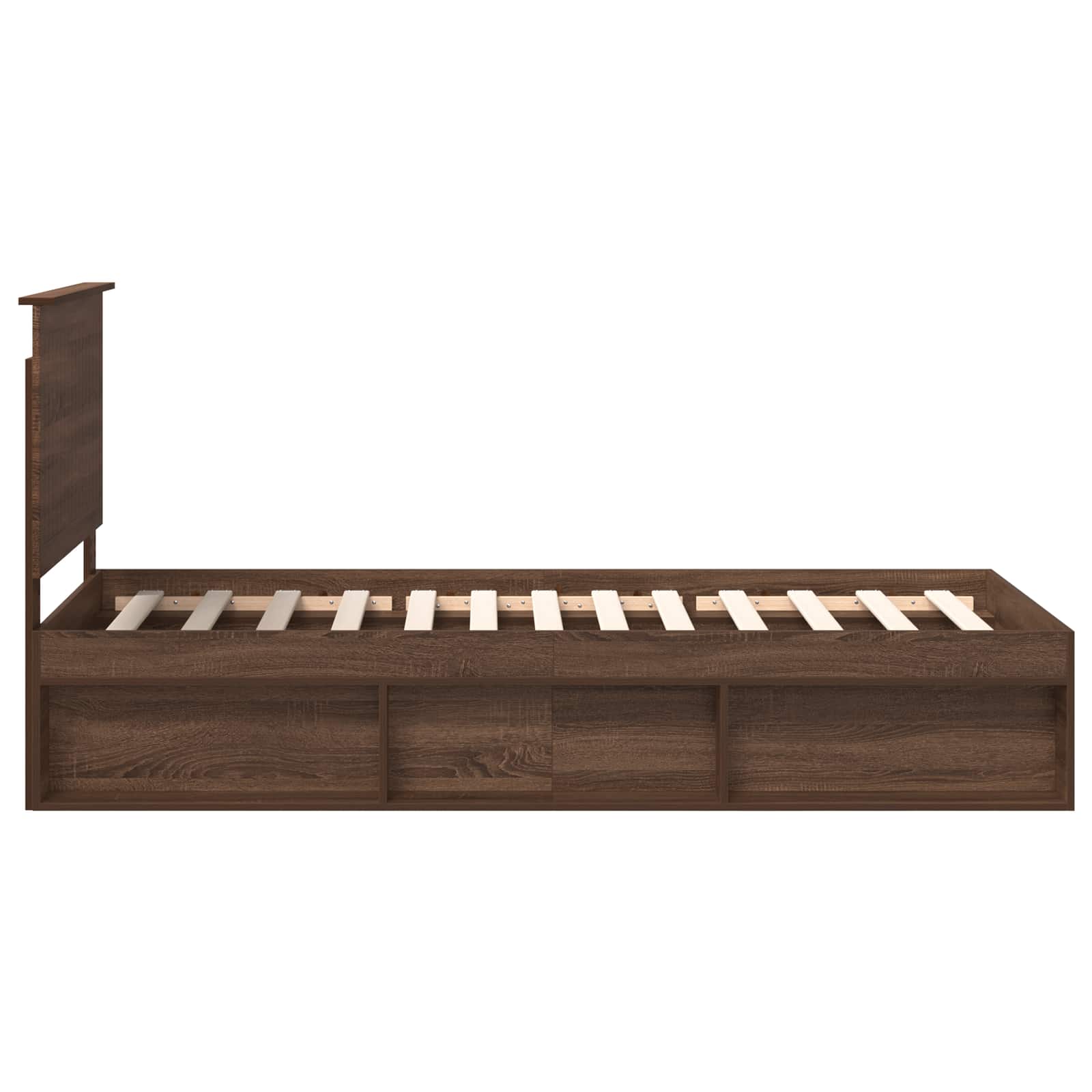 Struttura del letto Rovere Marrone 90 x 190 cm Pino massello | homemem39