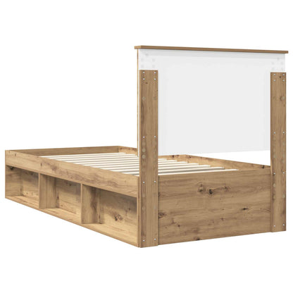 Struttura del letto con testiera Rovere Artigianale 90 x 190 cm | homemem39