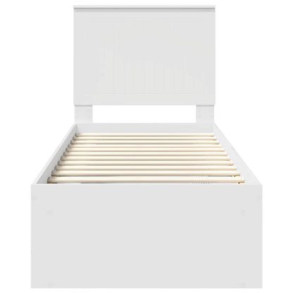 Struttura del letto Bianco 75 x 190 cm Pino massello | homemem39