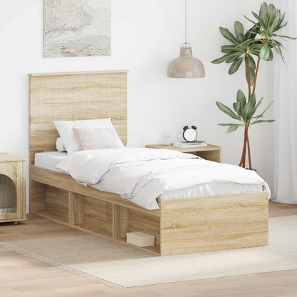 Struttura del letto Rovere Sonoma 75 x 190 cm Pino massello | homemem39