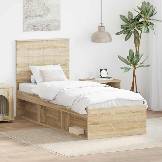 Struttura del letto Rovere Sonoma 75 x 190 cm Pino massello | homemem39