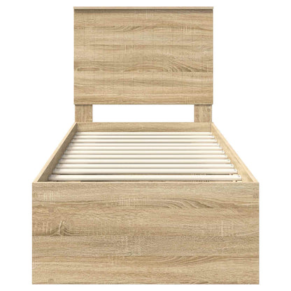Struttura del letto Rovere Sonoma 75 x 190 cm Pino massello | homemem39
