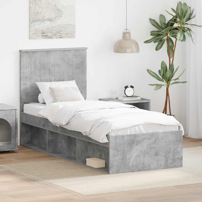 Struttura del letto Grigio Concretè 75 x 190 cm Pino massello | homemem39