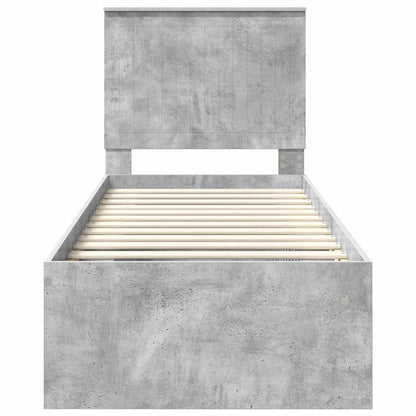 Struttura del letto Grigio Concretè 75 x 190 cm Pino massello | homemem39