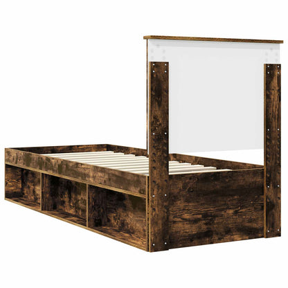 Struttura del letto Rovere fumé 75 x 190 cm Pino massello | homemem39
