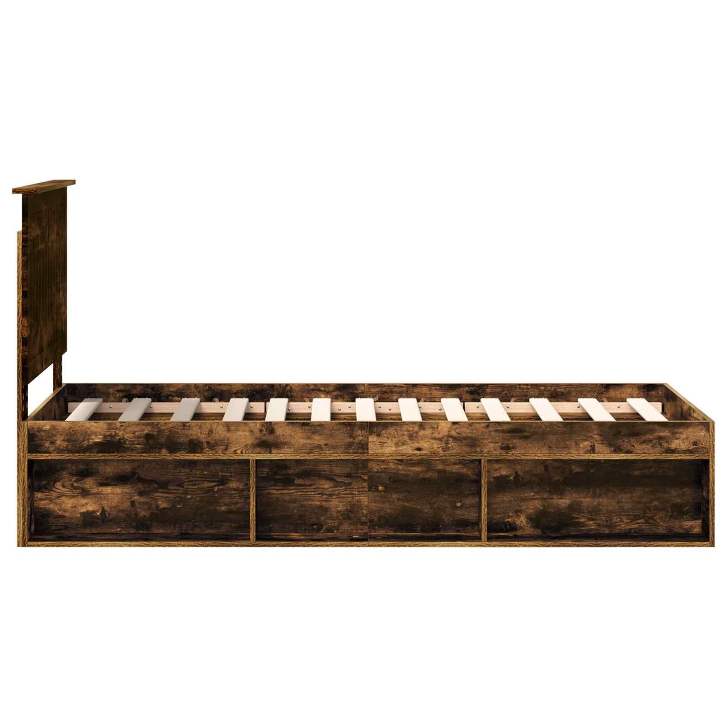 Struttura del letto Rovere fumé 75 x 190 cm Pino massello | homemem39