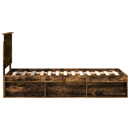 Struttura del letto Rovere fumé 75 x 190 cm Pino massello | homemem39