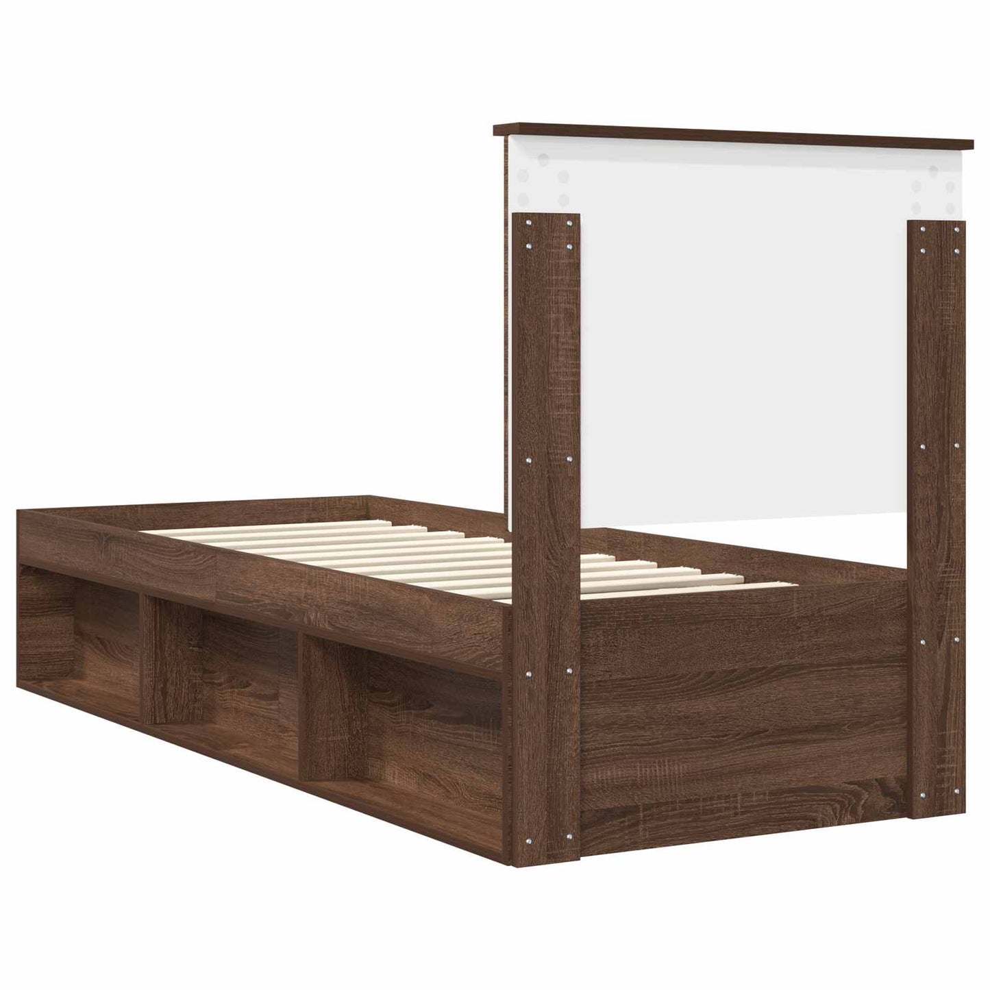 Struttura del letto Rovere Marrone 75 x 190 cm Pino massello | homemem39