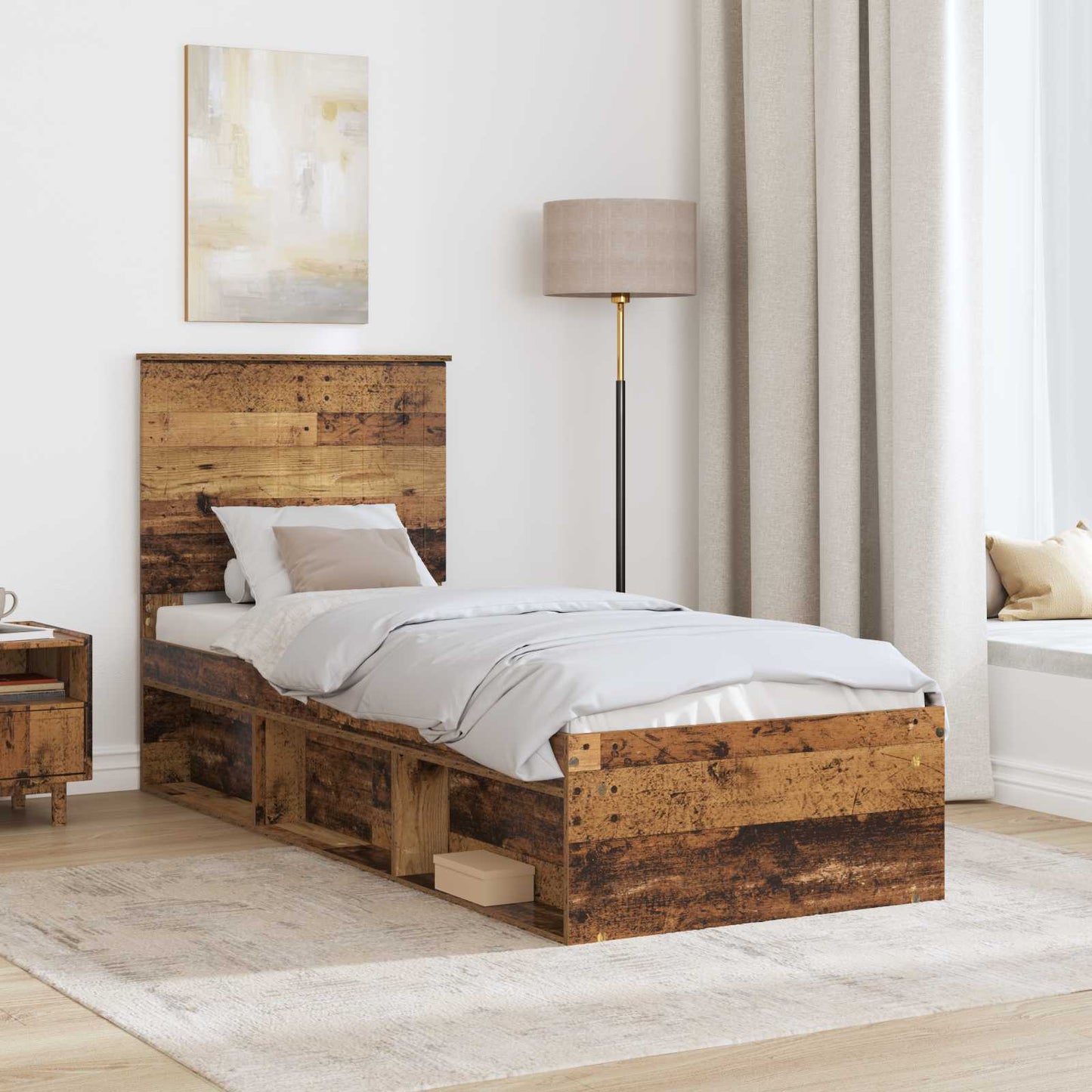 Struttura del letto Legno vecchio 75 x 190 cm Pino massello | homemem39