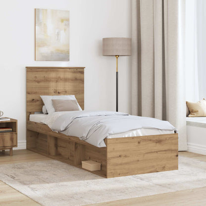 Struttura del letto con testiera Rovere Artigianale 75 x 190 cm | homemem39