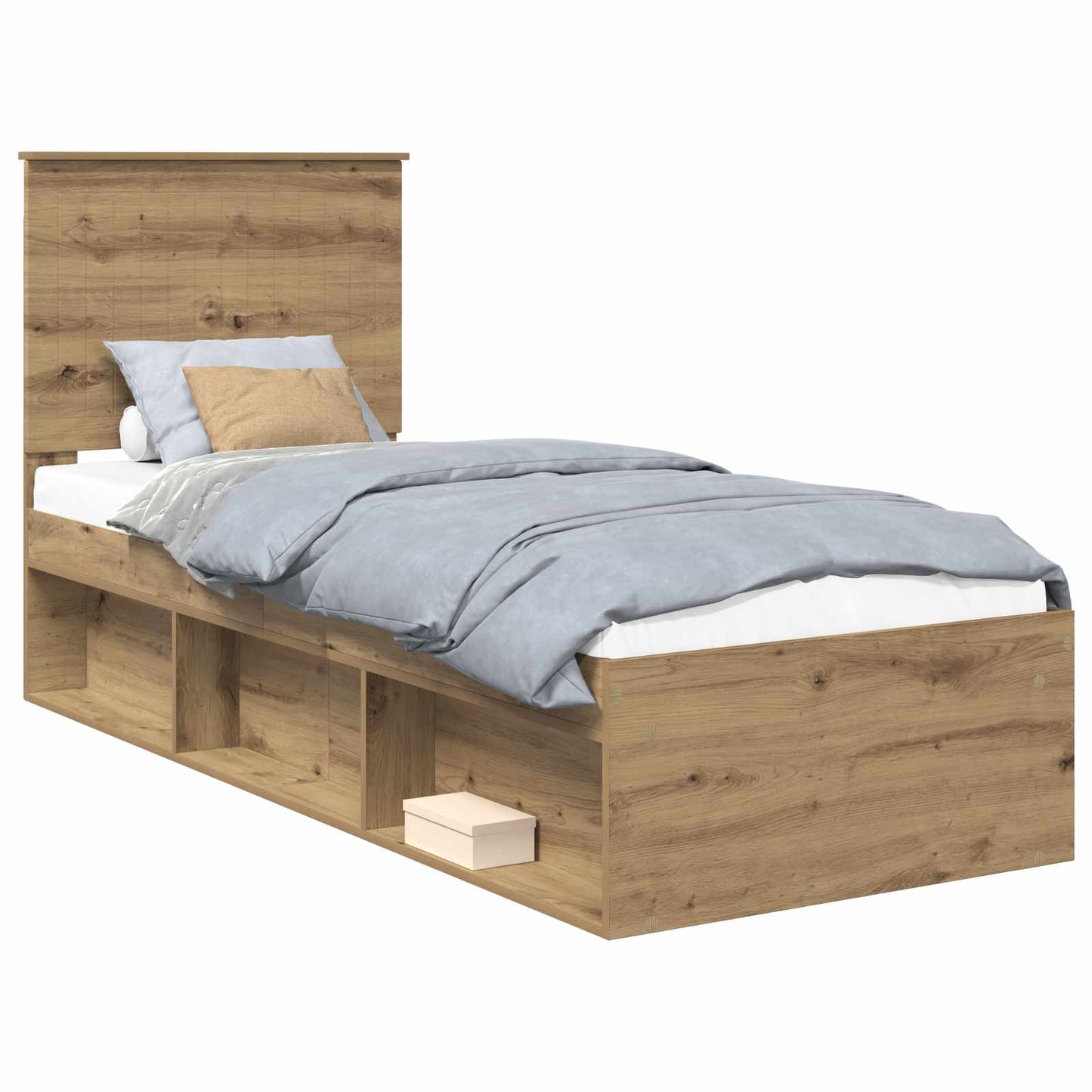 Struttura del letto con testiera Rovere Artigianale 75 x 190 cm | homemem39