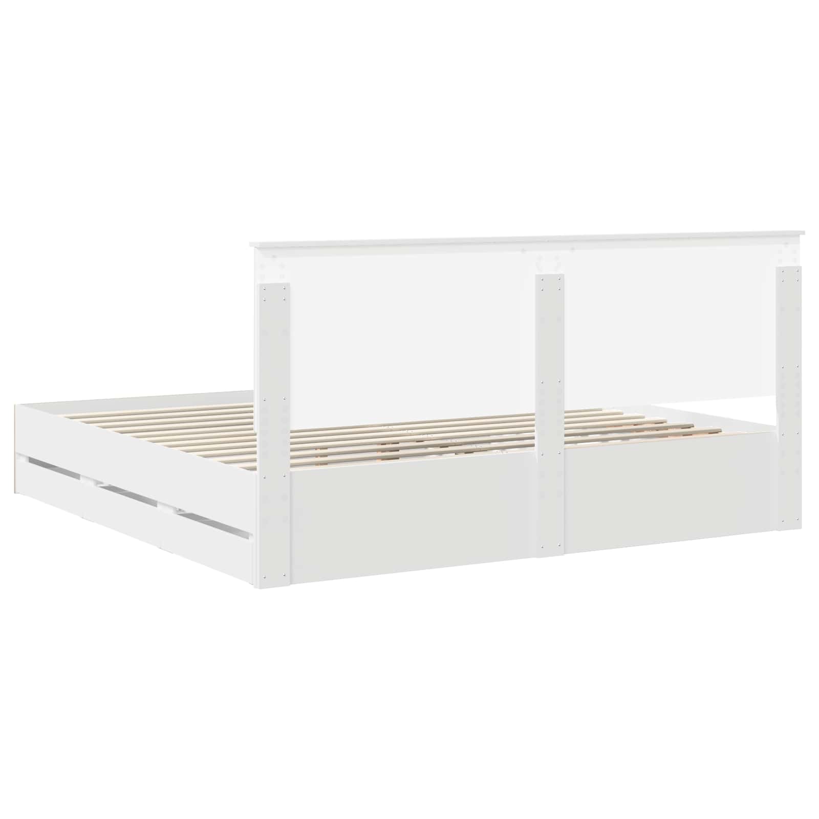 Struttura del letto Bianco 200 x 200 cm Legno Ingegnerizzato | homemem39