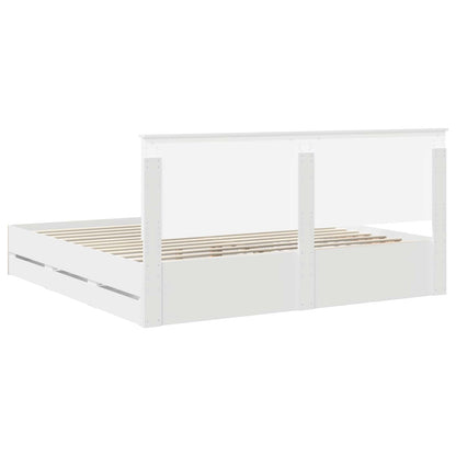 Struttura del letto Bianco 200 x 200 cm Legno Ingegnerizzato | homemem39