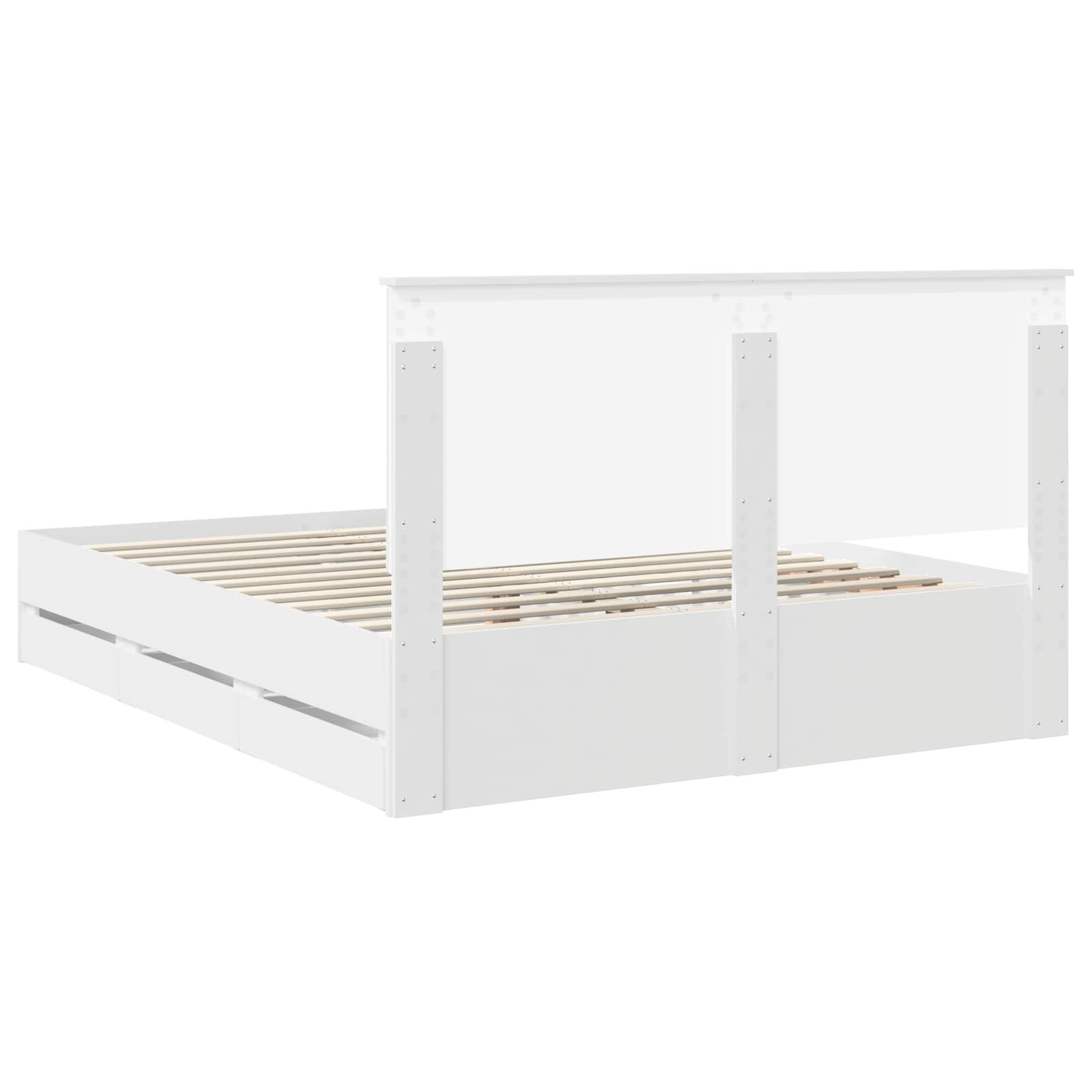 Struttura del letto Bianco 160 x 200 cm Legno Ingegnerizzato | homemem39
