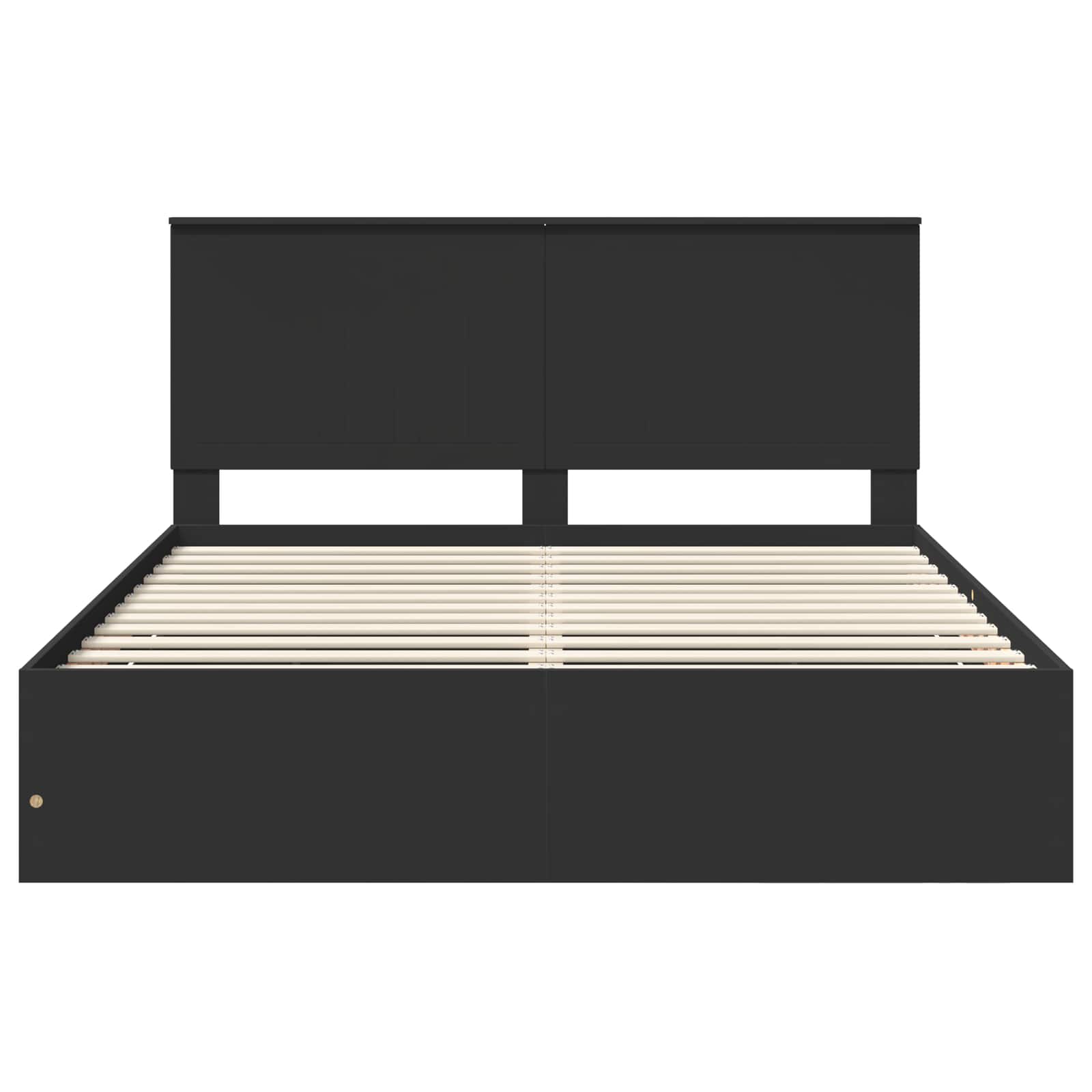 Struttura del letto Nero 160 x 200 cm Legno Ingegnerizzato | homemem39