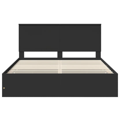 Struttura del letto Nero 160 x 200 cm Legno Ingegnerizzato | homemem39
