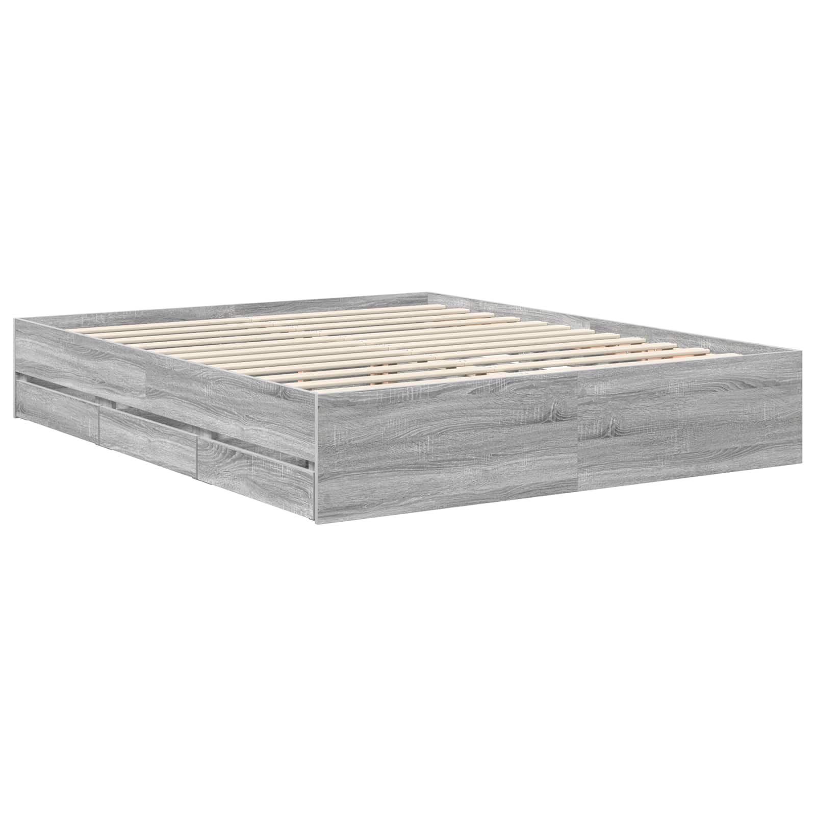 Struttura del letto con cassetto Grigio Sonoma 160 x 200 cm | homemem39