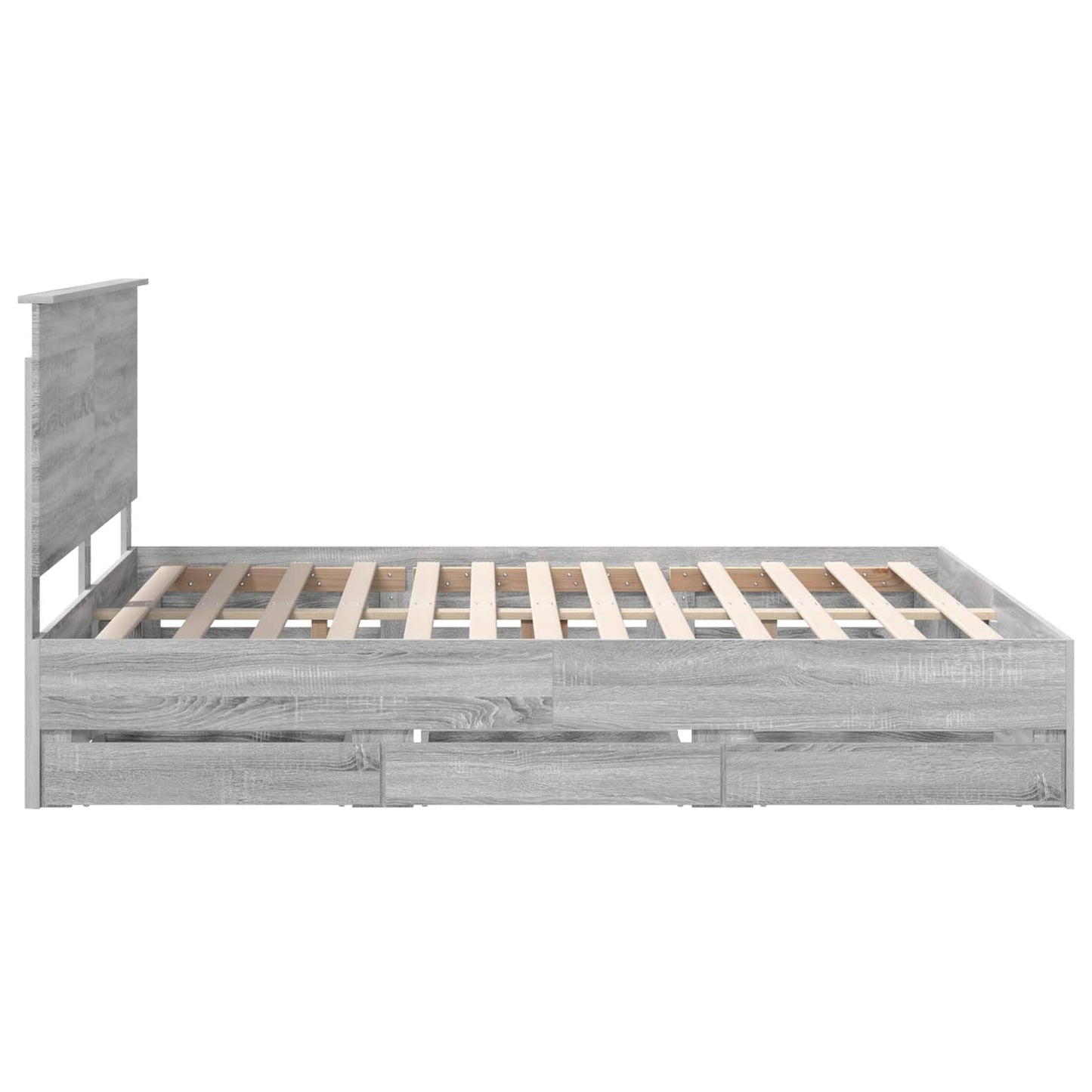 Struttura del letto con cassetto Grigio Sonoma 160 x 200 cm | homemem39