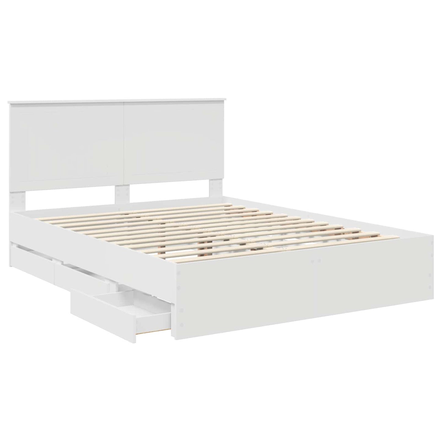 Struttura del letto Bianco 150 x 200 cm Legno Ingegnerizzato | homemem39
