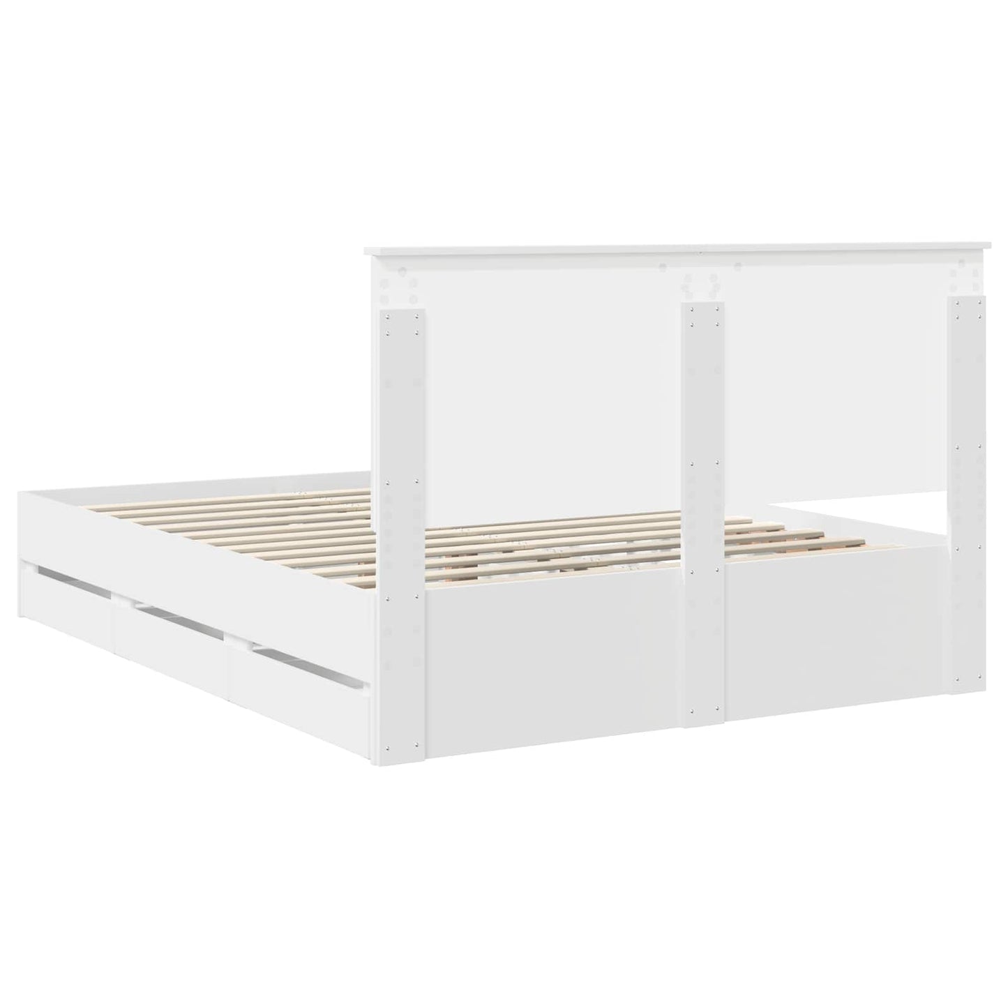 Struttura del letto Bianco 150 x 200 cm Legno Ingegnerizzato | homemem39