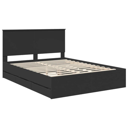 Struttura del letto Nero 150 x 200 cm Legno Ingegnerizzato | homemem39