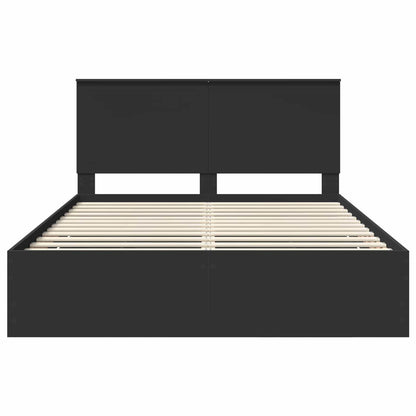 Struttura del letto Nero 150 x 200 cm Legno Ingegnerizzato | homemem39