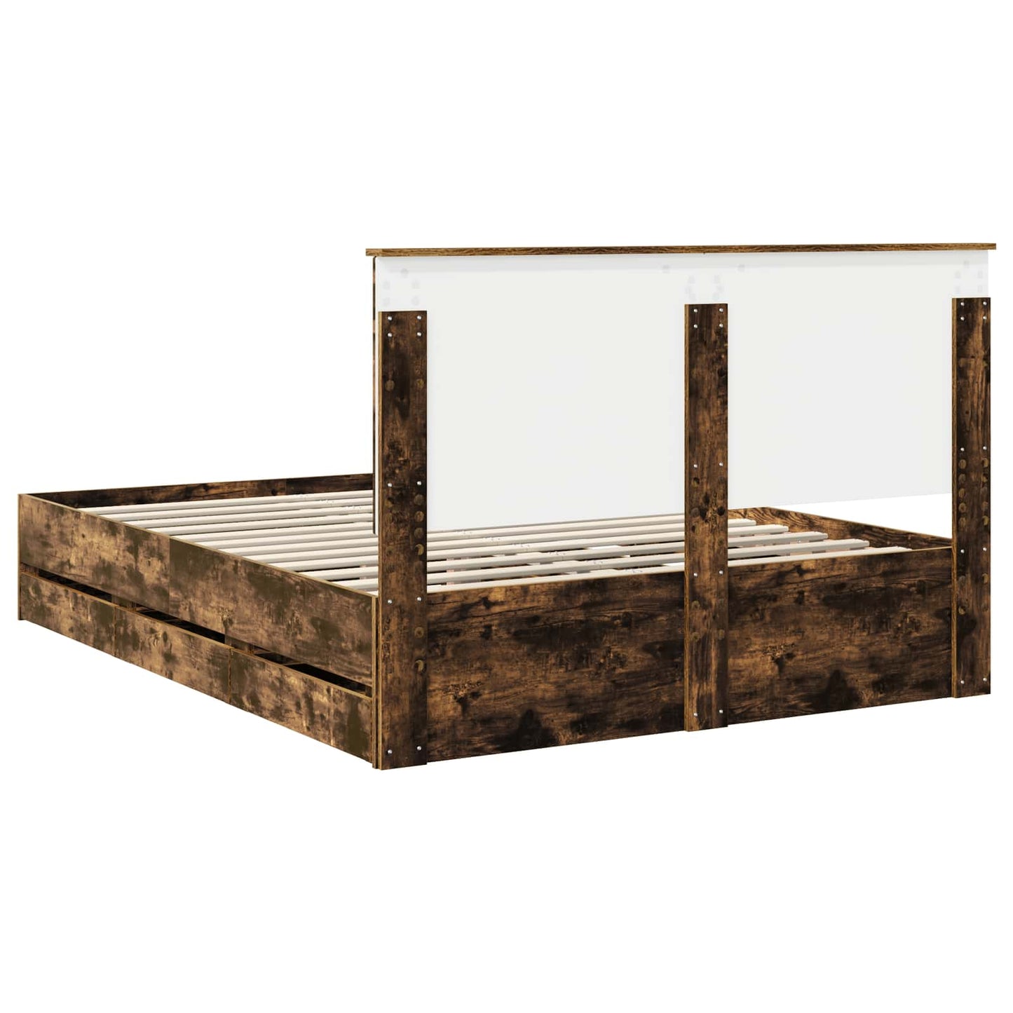 Struttura del letto con cassetto Rovere fumé 150 x 200 cm | homemem39