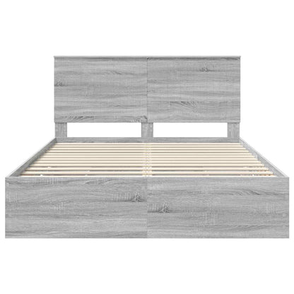 Struttura del letto con cassetto Grigio Sonoma 150 x 200 cm | homemem39