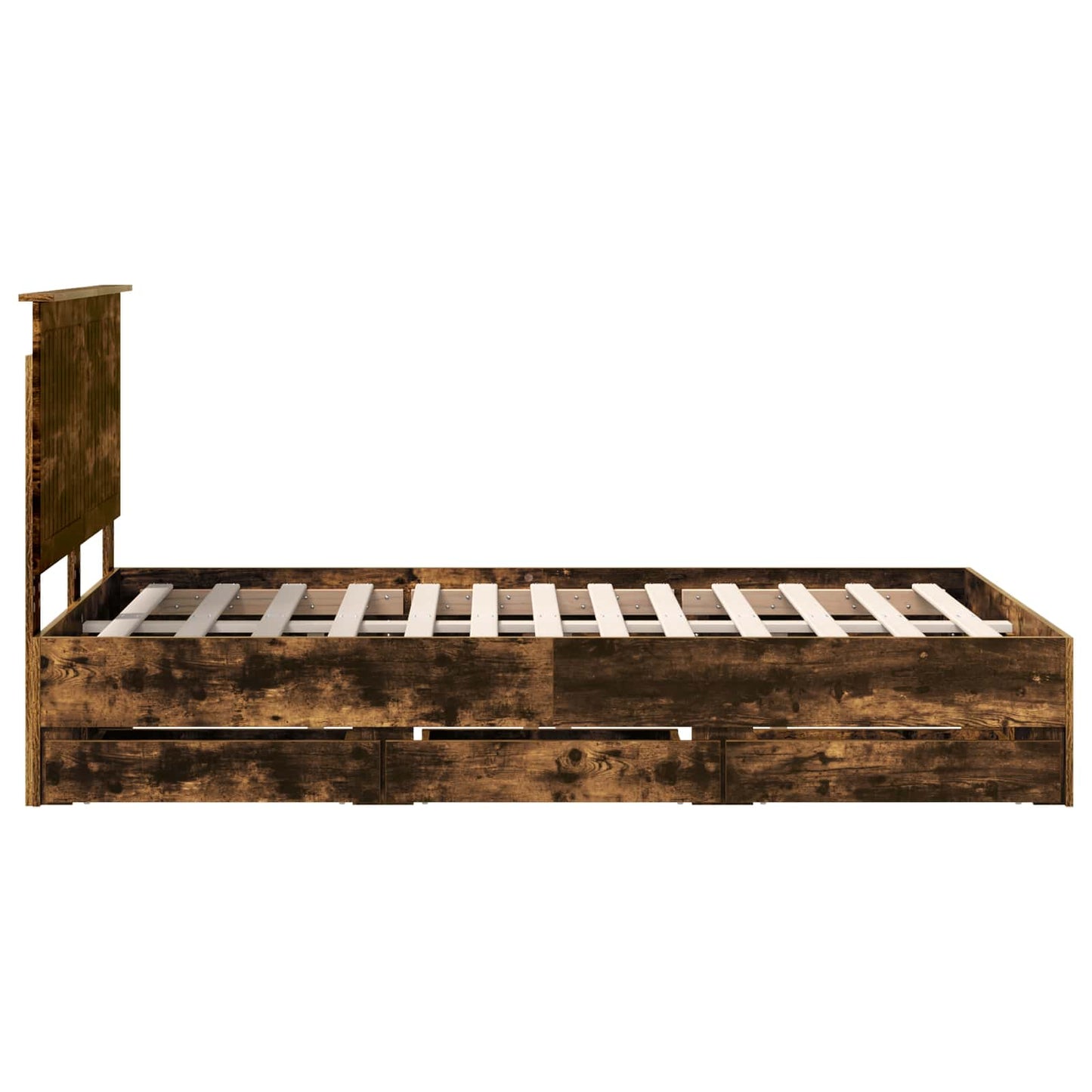 Struttura del letto con cassetto Rovere fumé 120 x 200 cm | homemem39