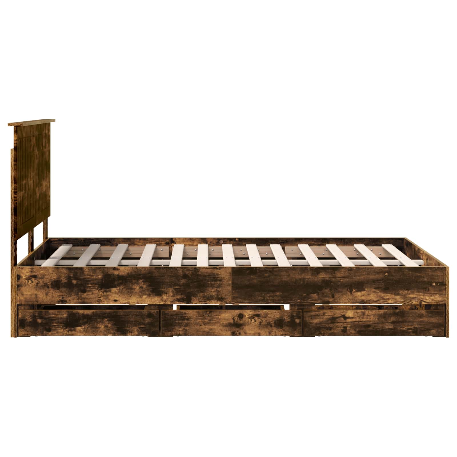 Struttura del letto con cassetto Rovere fumé 120 x 200 cm | homemem39