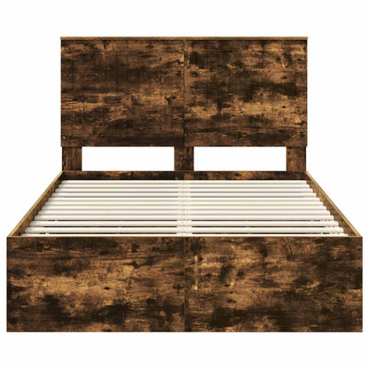 Struttura del letto con cassetto Rovere fumé 120 x 200 cm