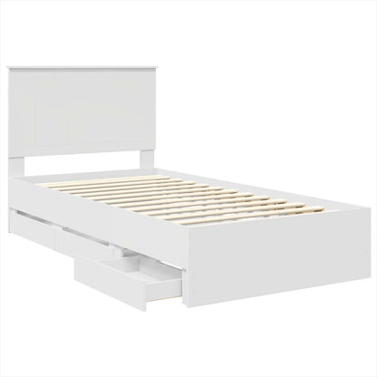 Struttura del letto Bianco 100 x 200 cm Legno Ingegnerizzato