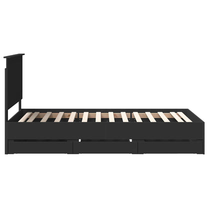 Struttura del letto Nero 100 x 200 cm Legno Ingegnerizzato