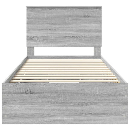 Struttura del letto con cassetto Grigio Sonoma 100 x 200 cm