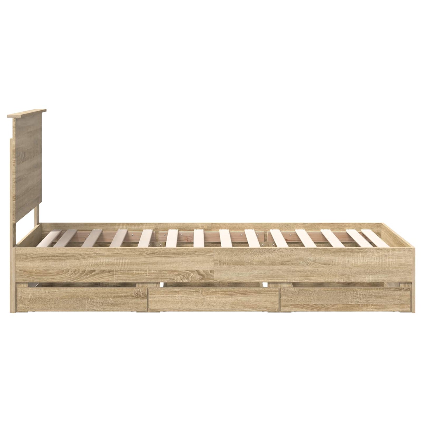 Struttura del letto con cassetto Rovere Sonoma 90 x 190 cm