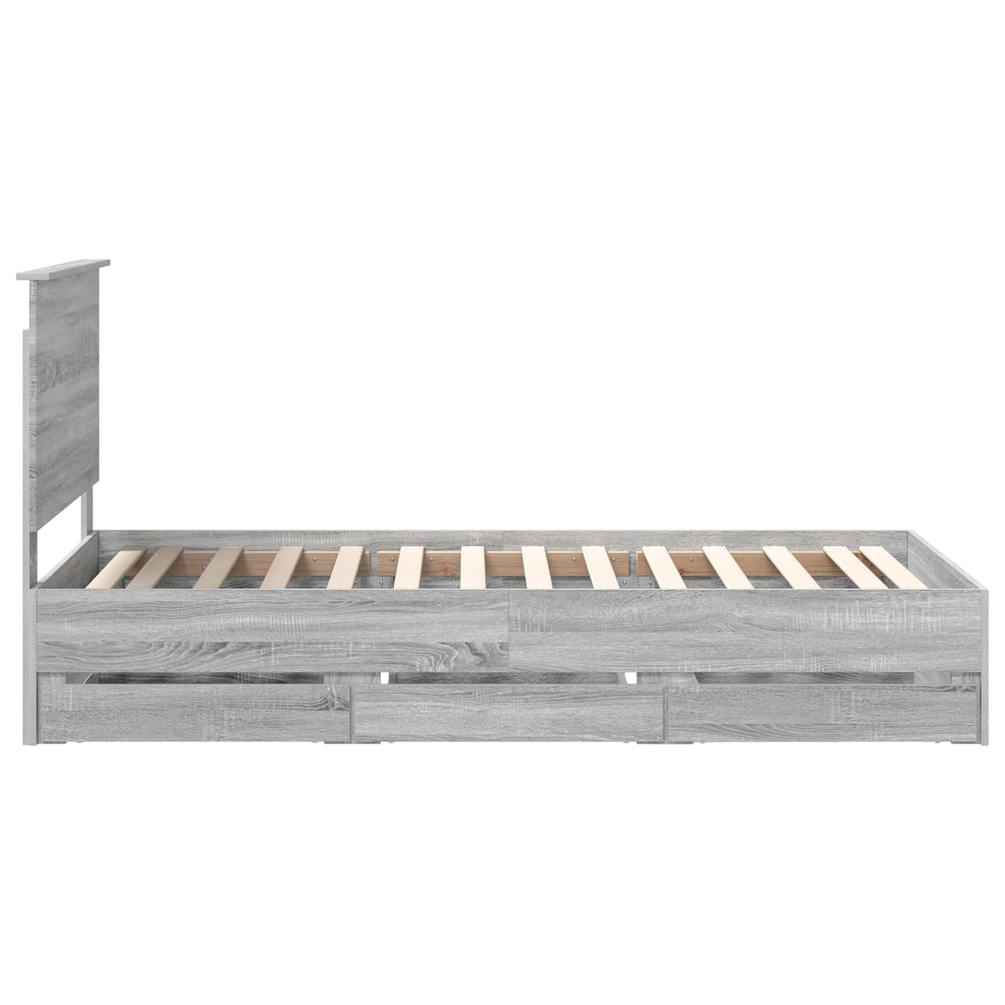 Struttura del letto con cassetto Grigio Sonoma 90 x 200 cm | homemem39