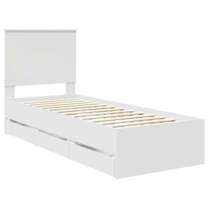 Struttura del letto Bianco 75 x 190 cm Legno Ingegnerizzato | homemem39